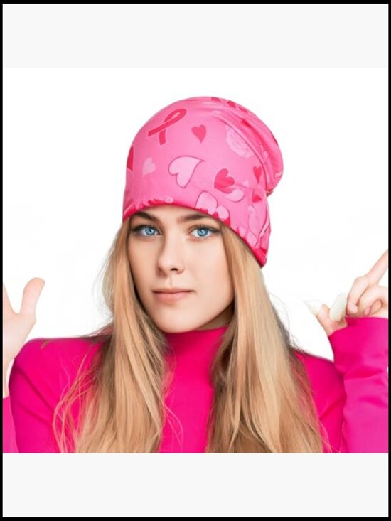 Open Top Baggy Beanie Cap Dual Use Hat Scarf Chemo main image 5
